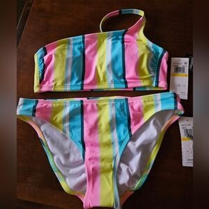 NWT Multicolor Striped Bikini